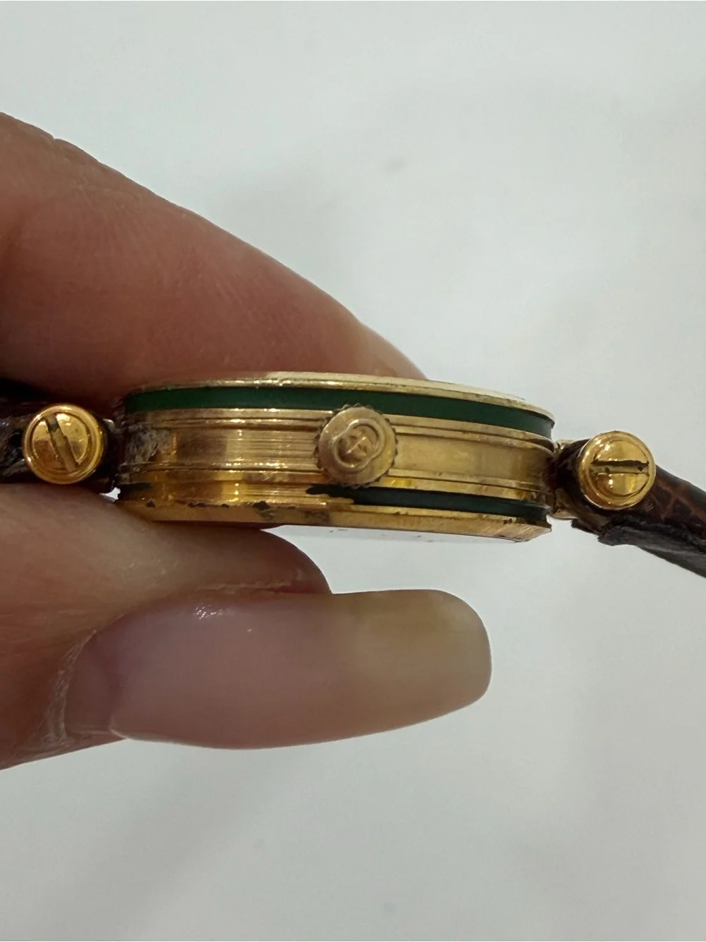 Vintage Gucci 3000L Sherry Web Stripe Watch - Picture 6 of 10